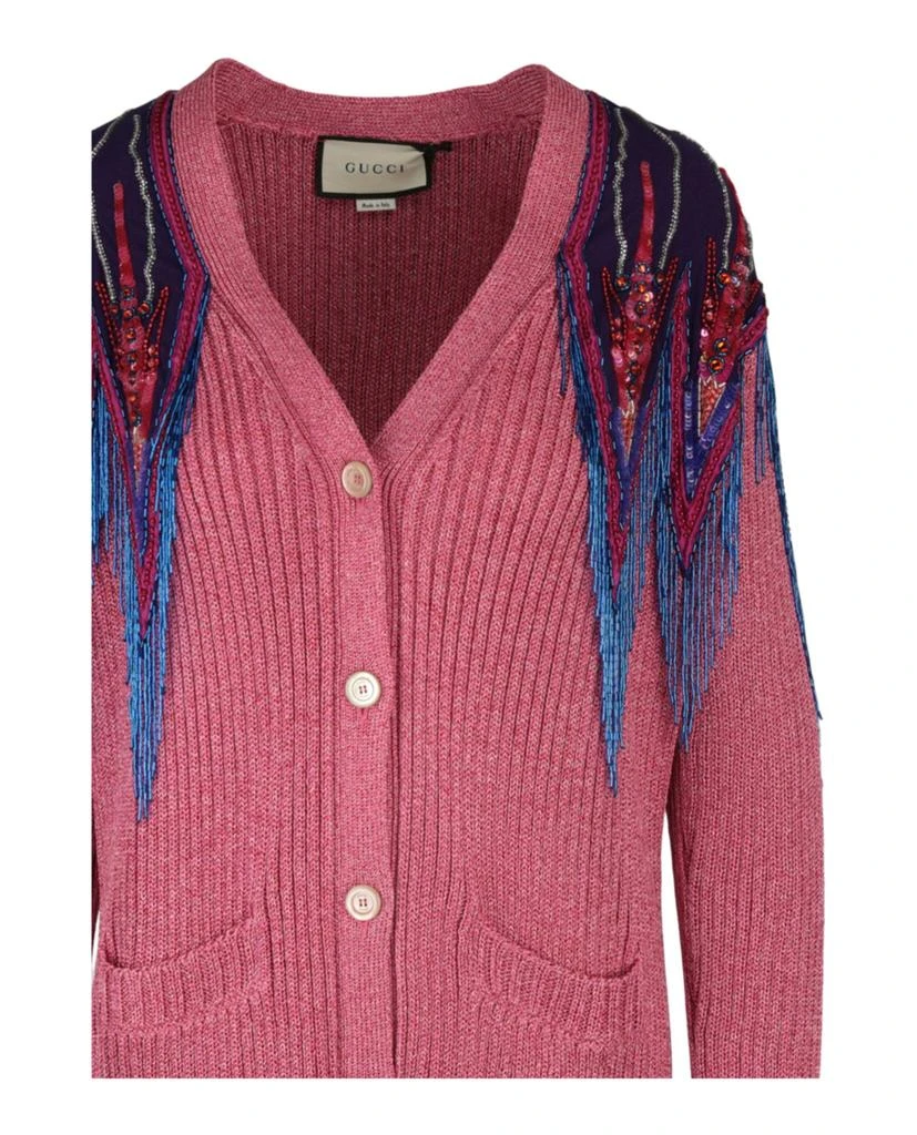 Gucci Sequin And Fringe Cardigan 3