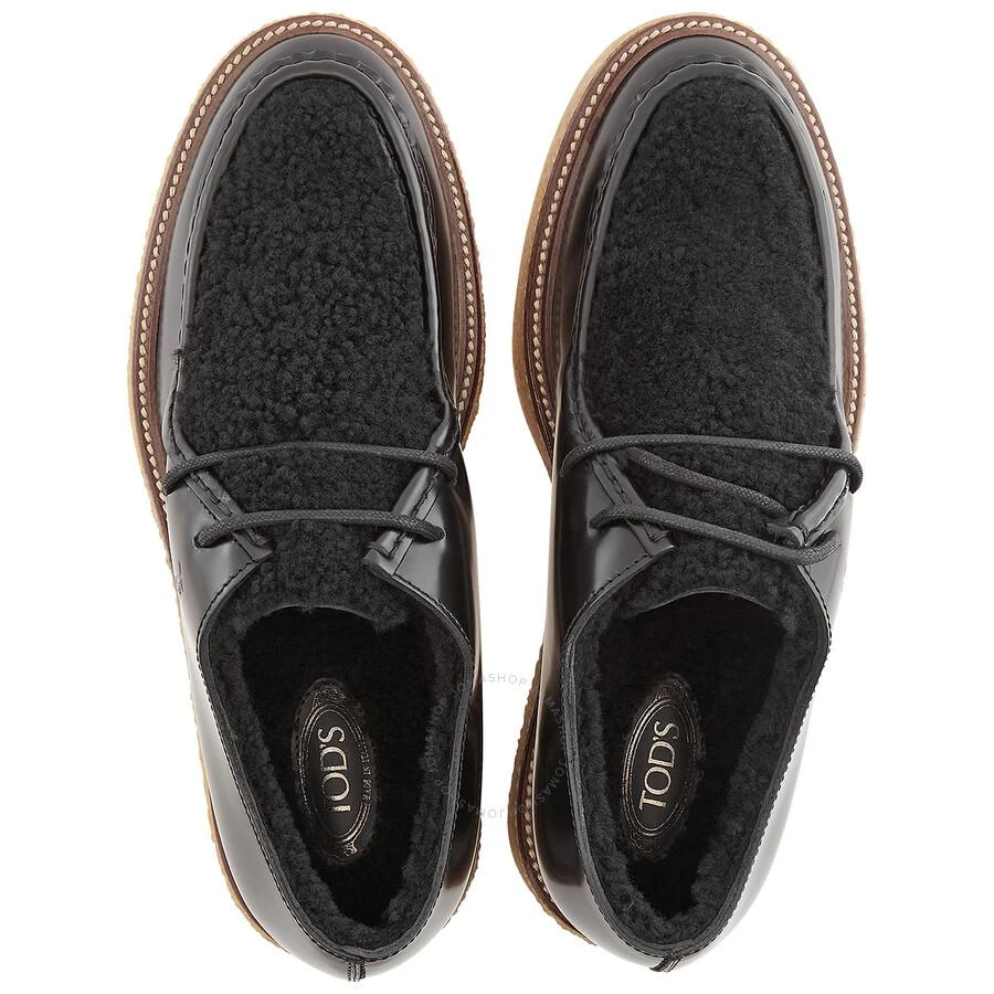Tod's Men's Black Leather And Suede Lace-Up Deconstructed Boots 3