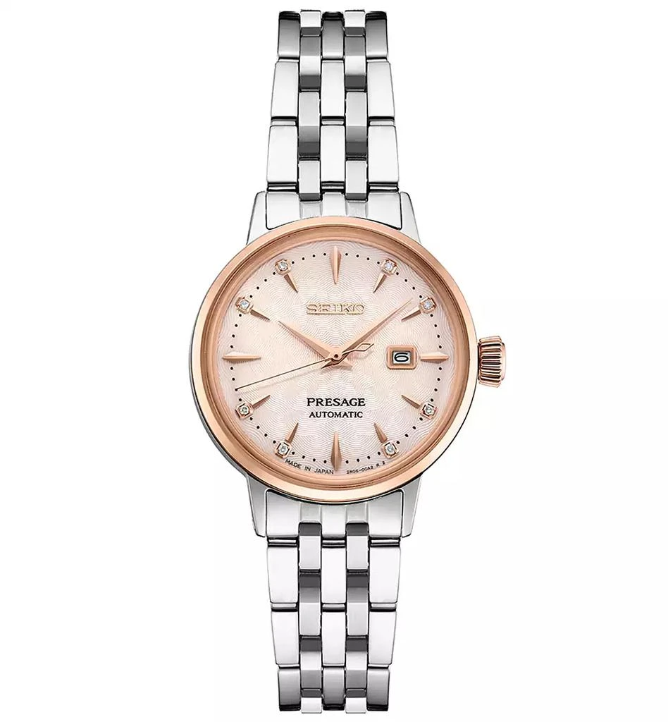 Seiko Women's Automatic Presage Diamond (1/10 ct. t.w.) Stainless Steel Bracelet Watch 30mm 1