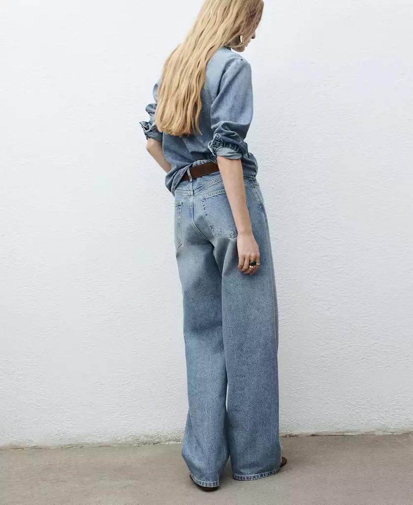 Mango Women's Bow Detail Denim Shirt