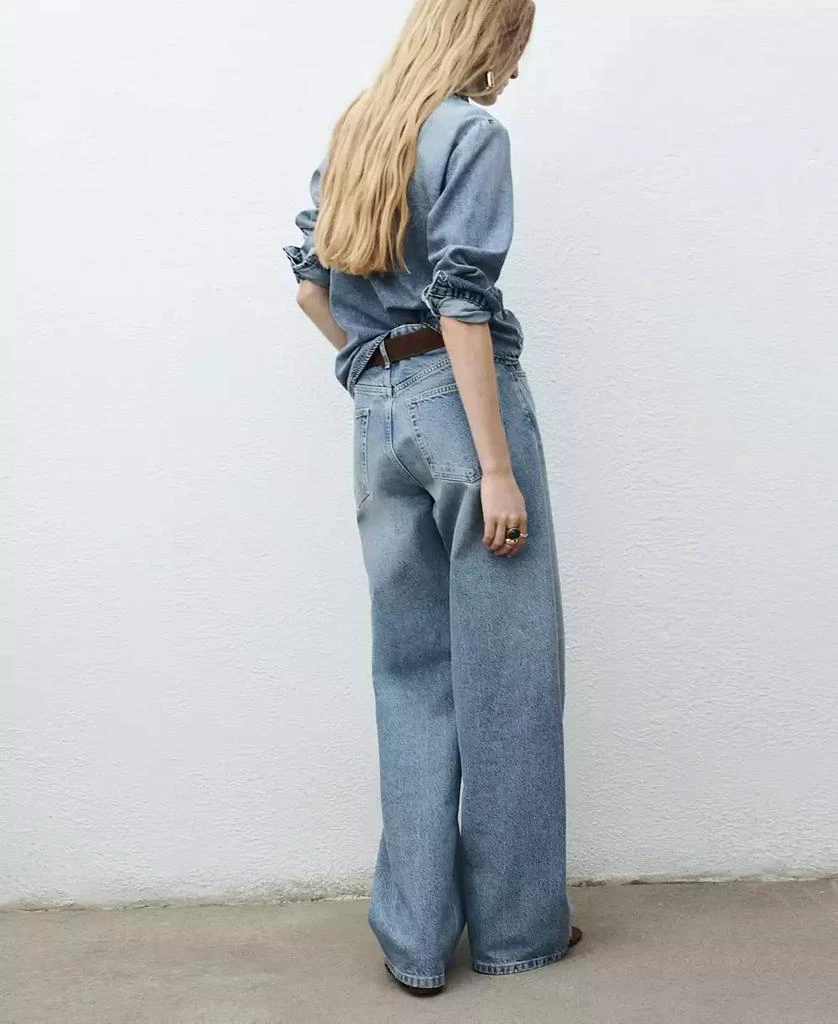 Mango Women's Bow Detail Denim Shirt 2