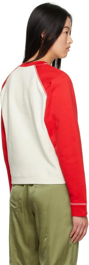 Ganni White & Red Isoli Sweatshirt 3