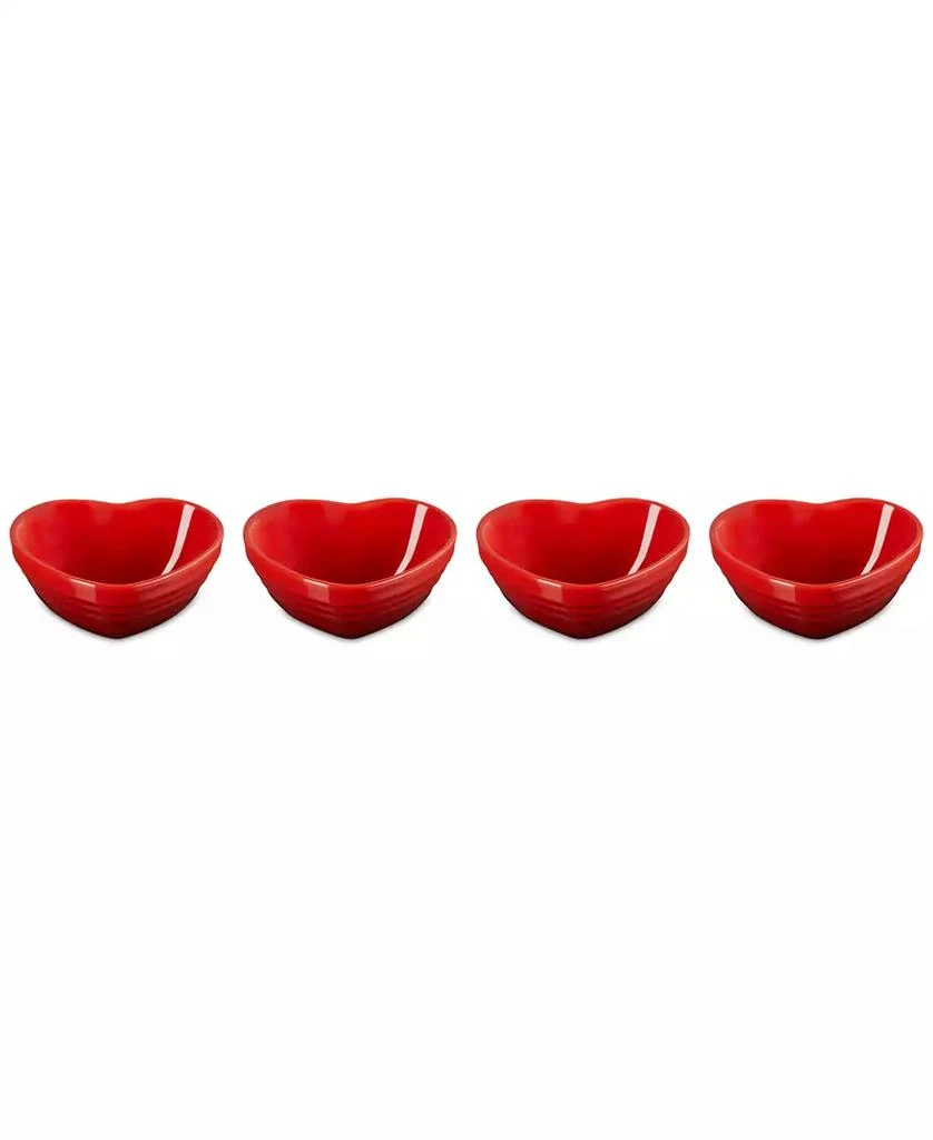 Le Creuset Stoneware Heart Mini Bowls, Set of 4 2