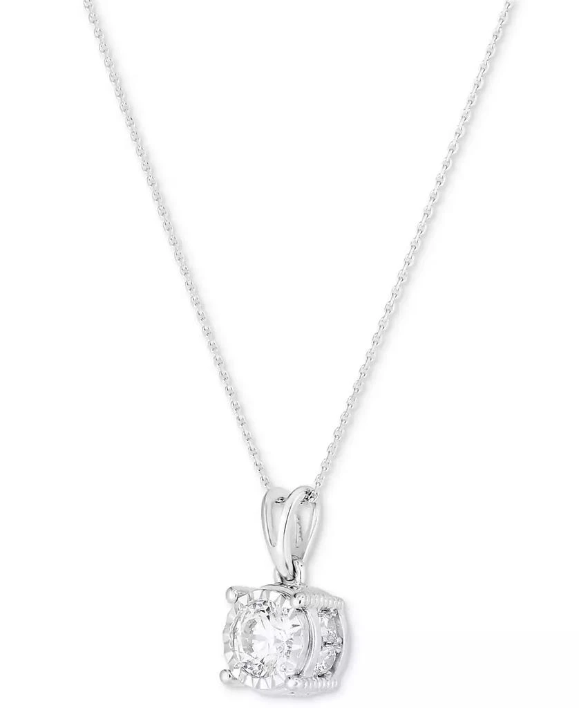TruMiracle TruMiracle® Diamond Solitaire 18" Pendant Necklace (5/8 ct. t.w.) in 14k White Gold 4