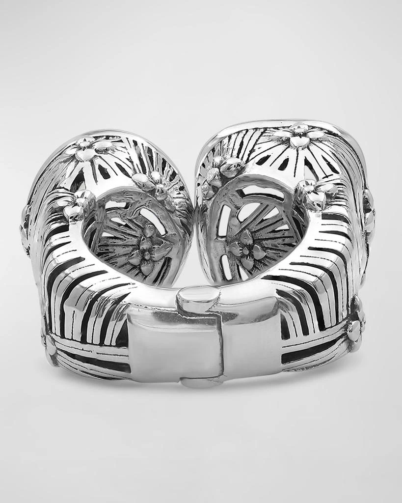 Stephen Dweck Blue Topaz and Mother-of-Pearl Open and Close Ring 3
