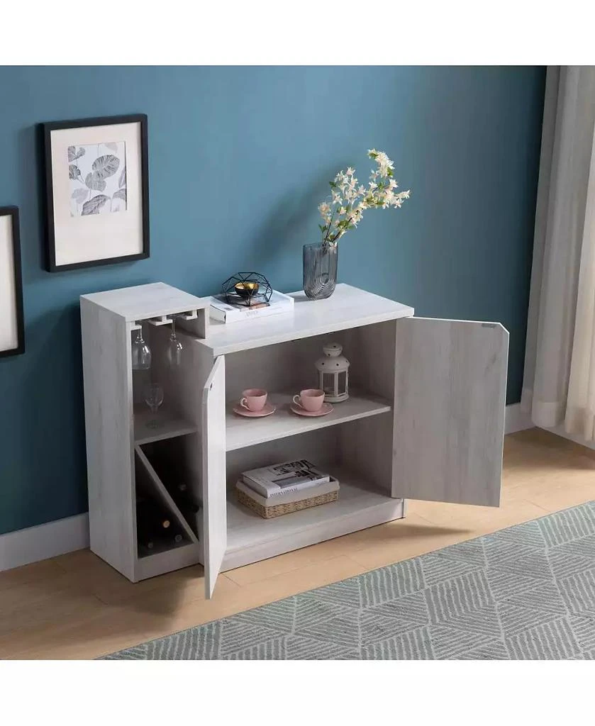 Streamdale Furniture Streamdale Wine Cabinet White Oak 7