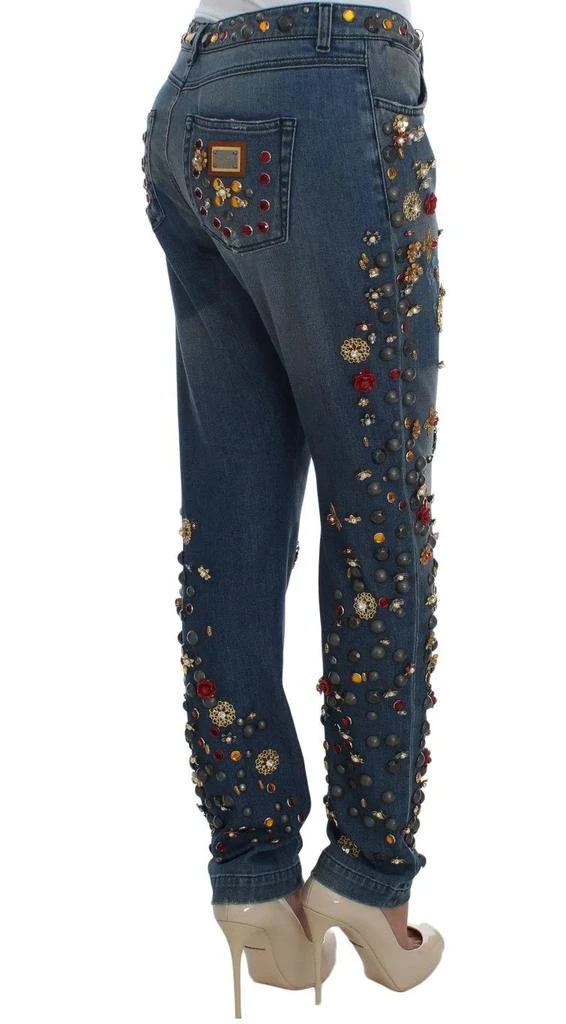 Dolce & Gabbana Dolce & Gabbana Crystal Roses Heart Embellished Jeans 4