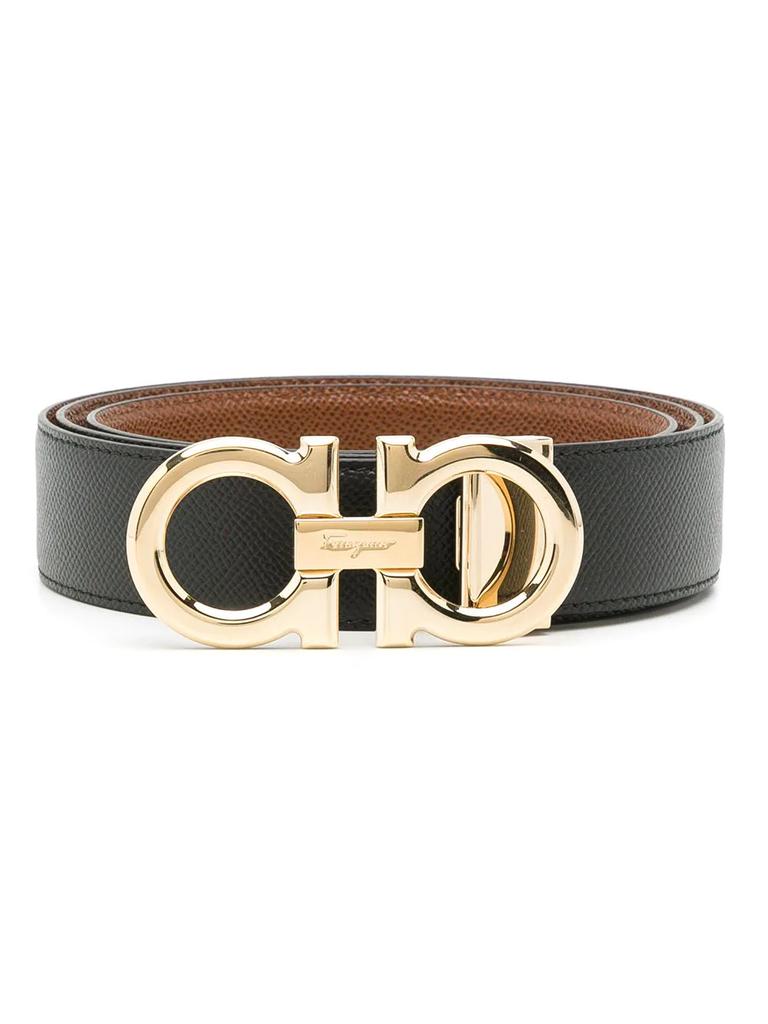 Salvatore Ferragamo Gancini-buckle reversible belt - men -  -  - Black