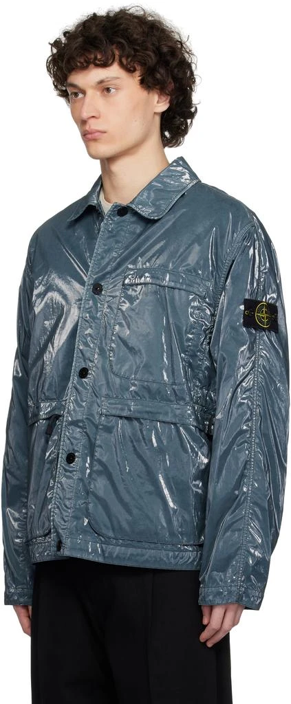 Stone Island Blue Caban Mussola Prismatica Jacket 4