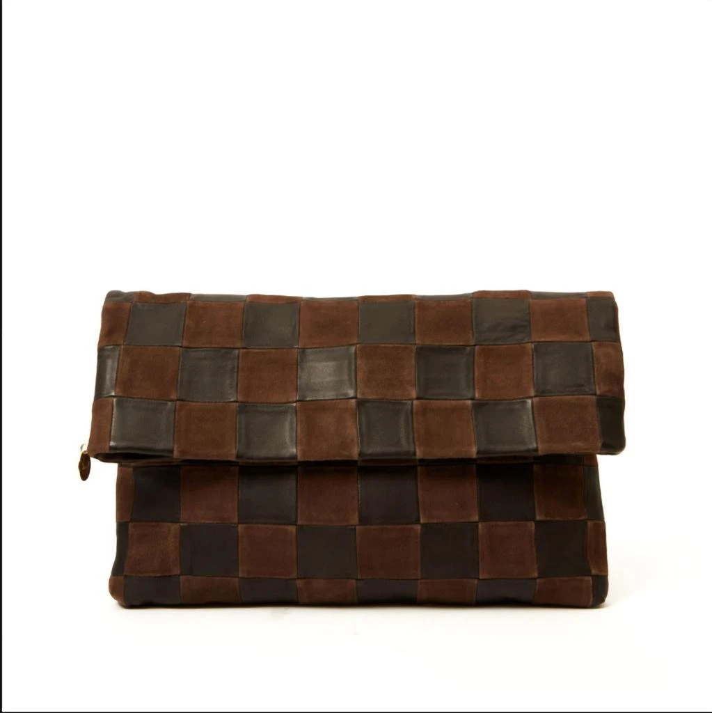 Clare V Clare V. - Carryall Clutch With Tabs Oversized Checker 1