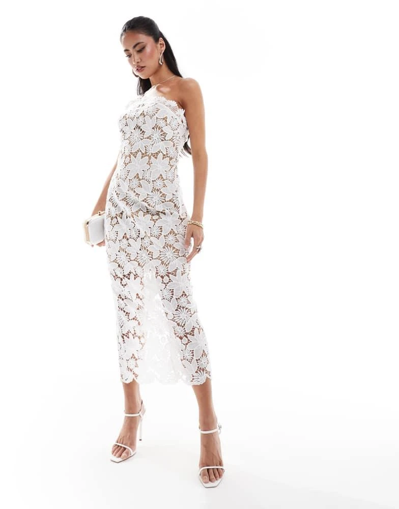knee length dresses for ladies Charlotte Midi Dress - White main image 0