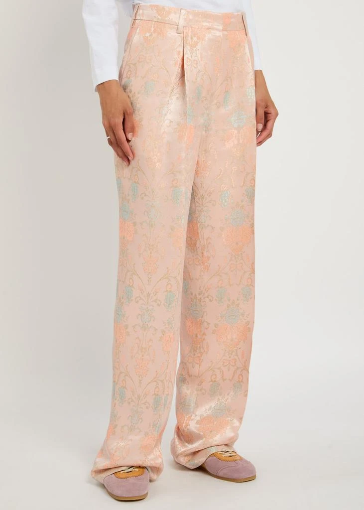 Dries Van Noten Portias floral-jacquard satin-twill trousers 2