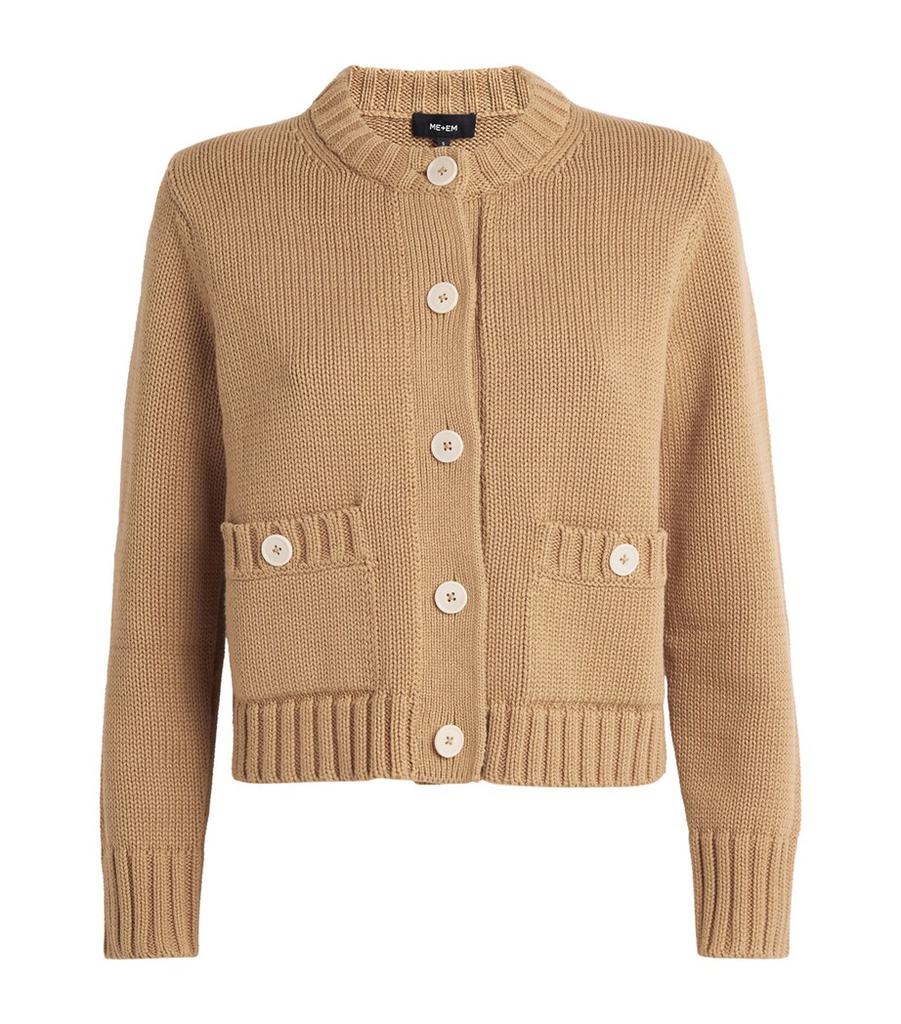 ME+EM Cotton Cropped Cardigan