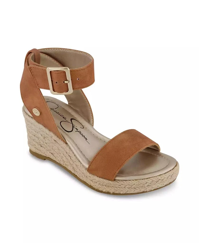 Jessica Simpson Little and Big Girls Asha Cuff Wedge Open Toe Sandals 1