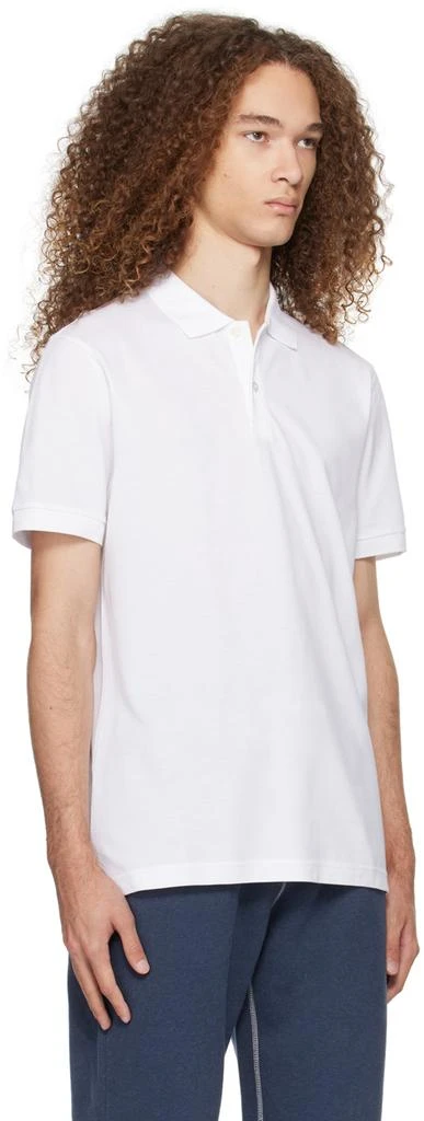 Sunspel White Two-Button Polo 2