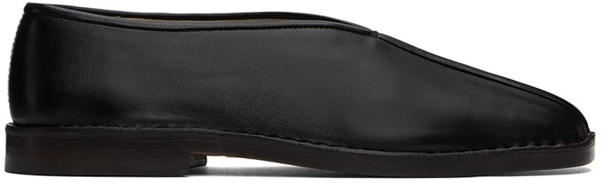 Lemaire Black Flat Piped Slippers 1