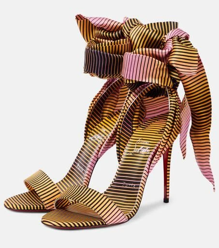 Christian Louboutin Sandale Du Désert 100 crêpe satin sandals 4