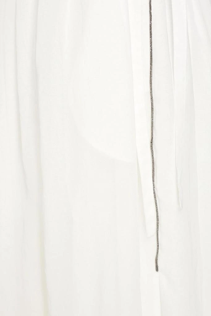 Brunello Cucinelli Bead-embellished organza maxi skirt 4