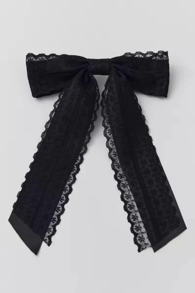 Urban Outfitters Dolly Satin Lace Hair Bow Barrette 2