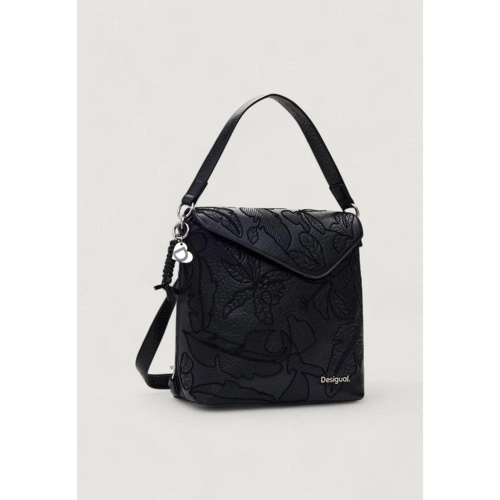 Desigual Black Polyethylene Backpack 5