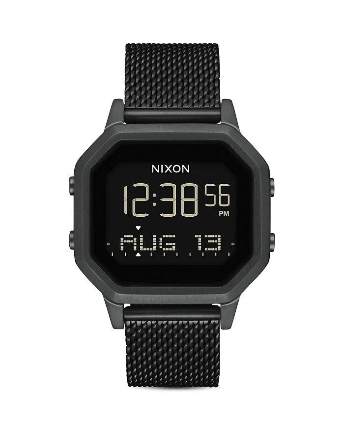 Nixon Siren Milanese All-Black Mesh Bracelet Watch, 36mm 1