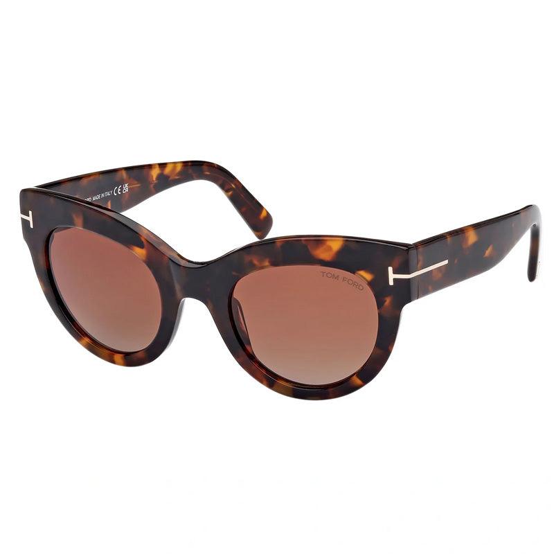 Tom Ford Tom Ford Cat Eye Full Rim, with a Dark Havana frame and Bordeaux Gradient lens.