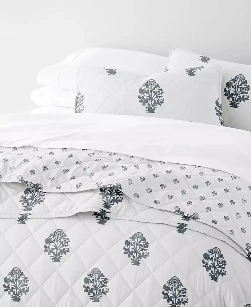 IENJOY HOME Stamped Bloom Reversible 3-Pc. Quilt Set 5