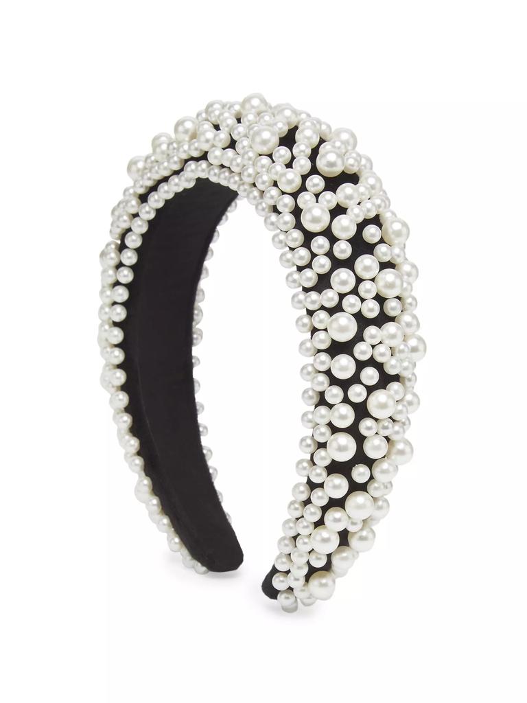 Bari Lynn Pearl Beaded Headband