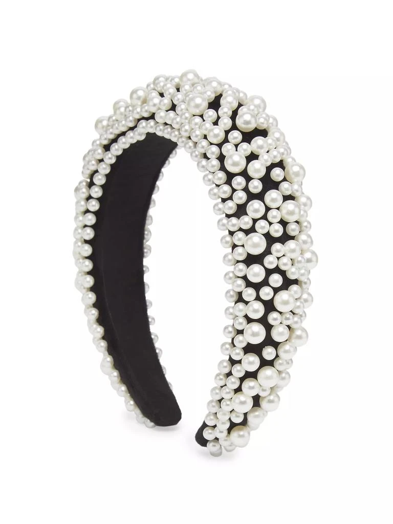 Bari Lynn Pearl Beaded Headband 2