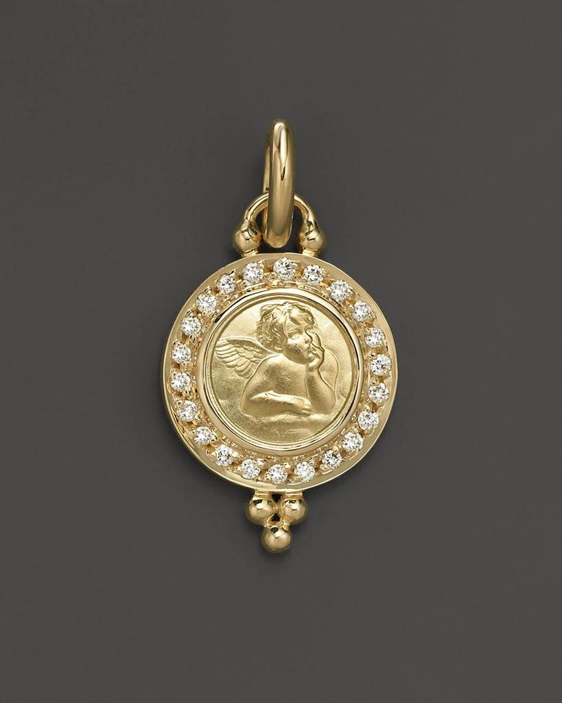 Temple St. Clair 18K Gold 10mm Angel Pendant with Diamond Pavé 5