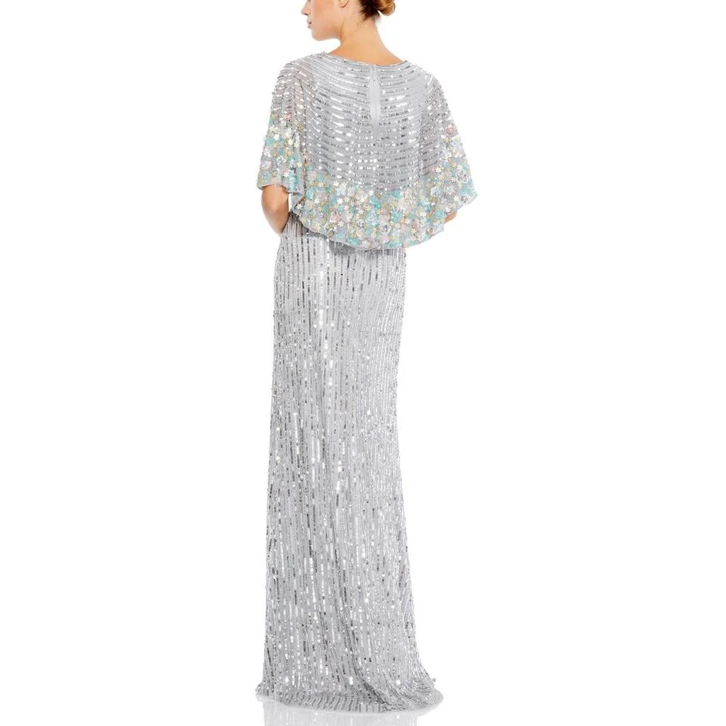 Mac Duggal Womens Sequined Maxi Evening Dress 3