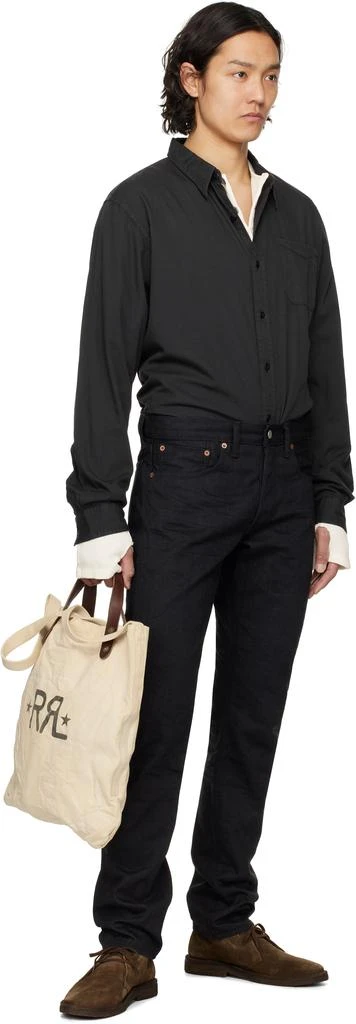 RRL Black Slim Fit Selvedge Jeans 4