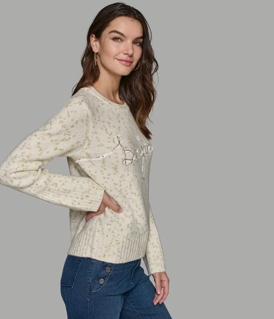 Karl Lagerfeld Paris BONJOUR SCRIPT LUREX SWEATER 3