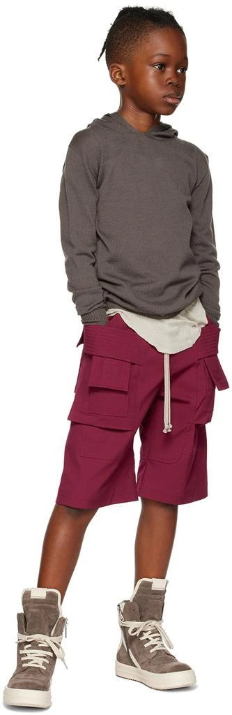 Rick Owens Kids Pink Creatch Shorts 4