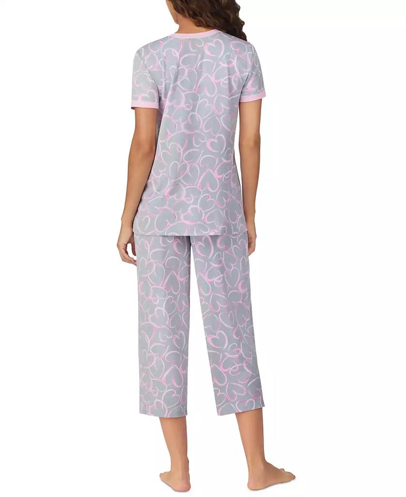 Cuddl Duds Women's Cropped Short-Sleeve Pajama Set