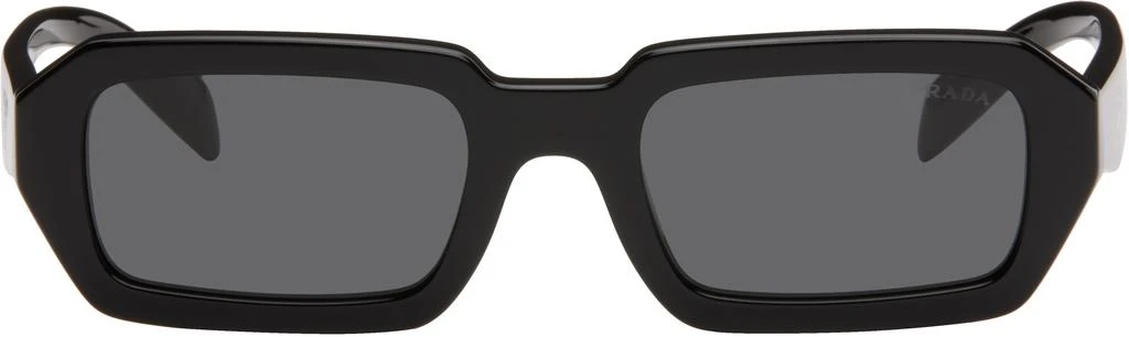 Prada Black Angular Logo Sunglasses Prada | Accessories | Prada Sleek Black Angular Sunglasses  main image 2