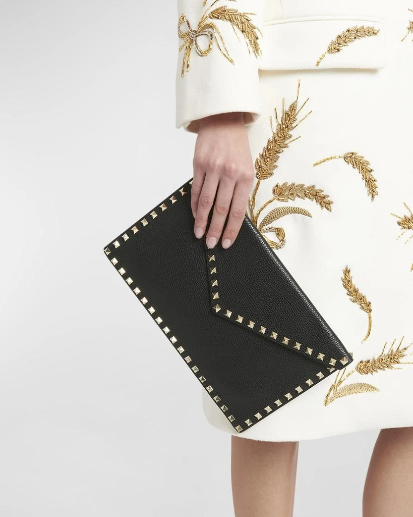 Valentino Rockstud Large Envelope Clutch Bag 4