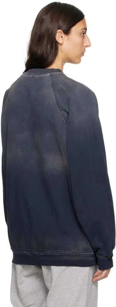 We11done Navy Distressed Sweatshirt 3
