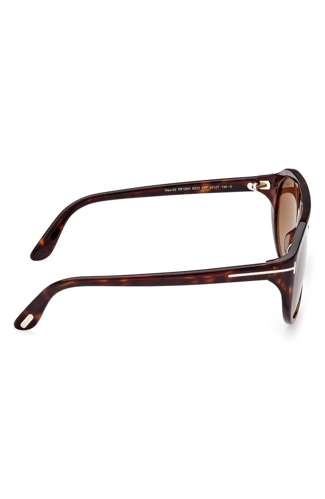 Tom Ford Rex-02 57mm Aviator Sunglasses 6