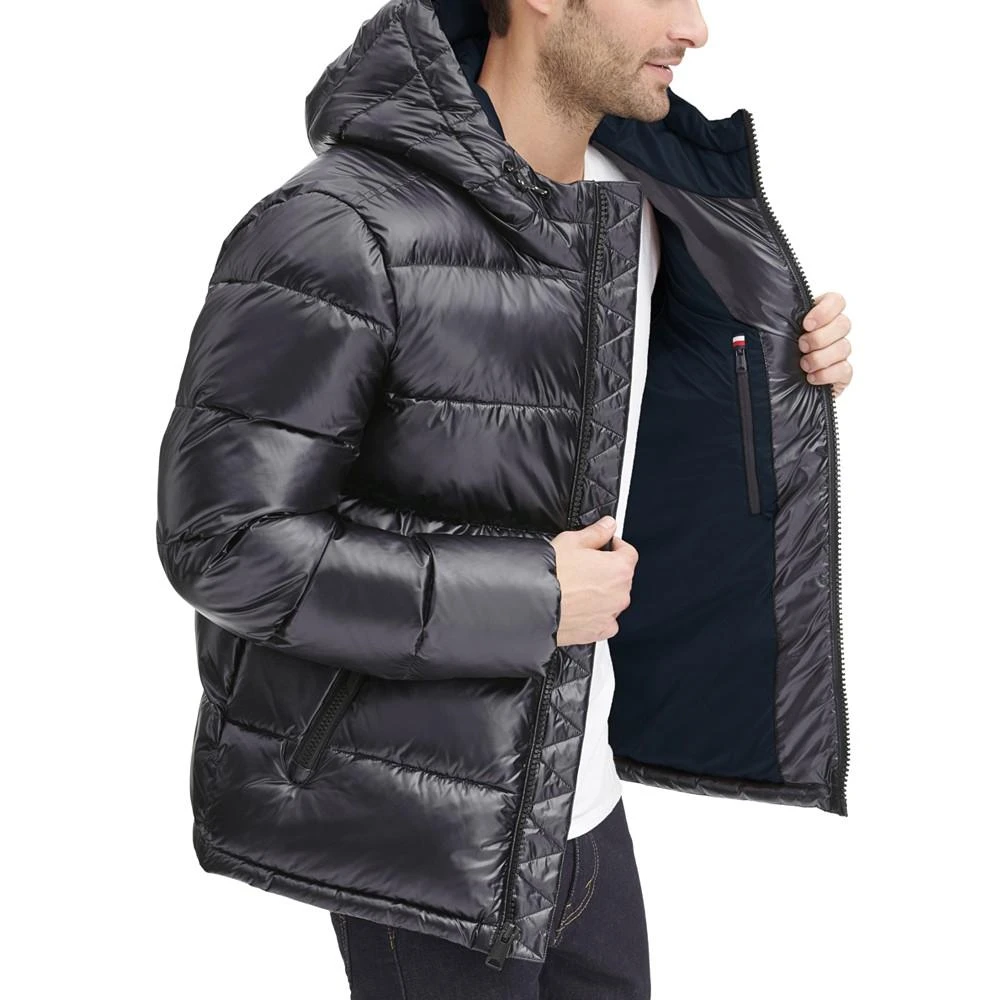 Tommy Hilfiger Men's Pearlized Performance Hooded Puffer Coat 4