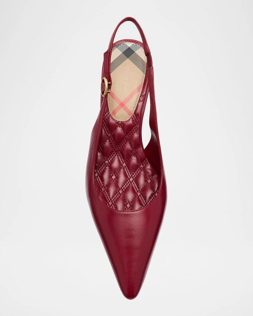 Burberry Dame Leather Slingback Pumps 5