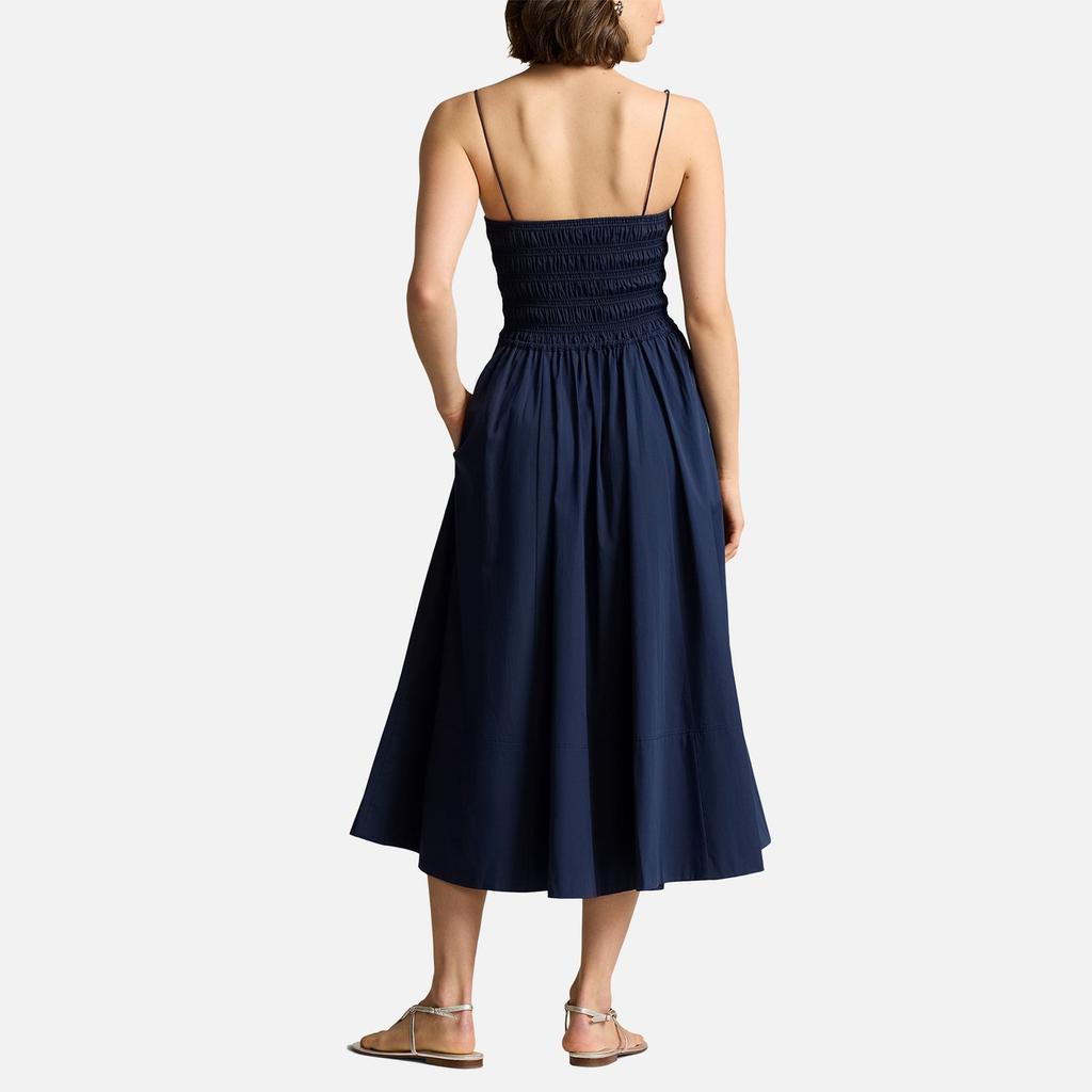 Ralph Lauren Polo Ralph Lauren Smocked Cotton Midi Dress