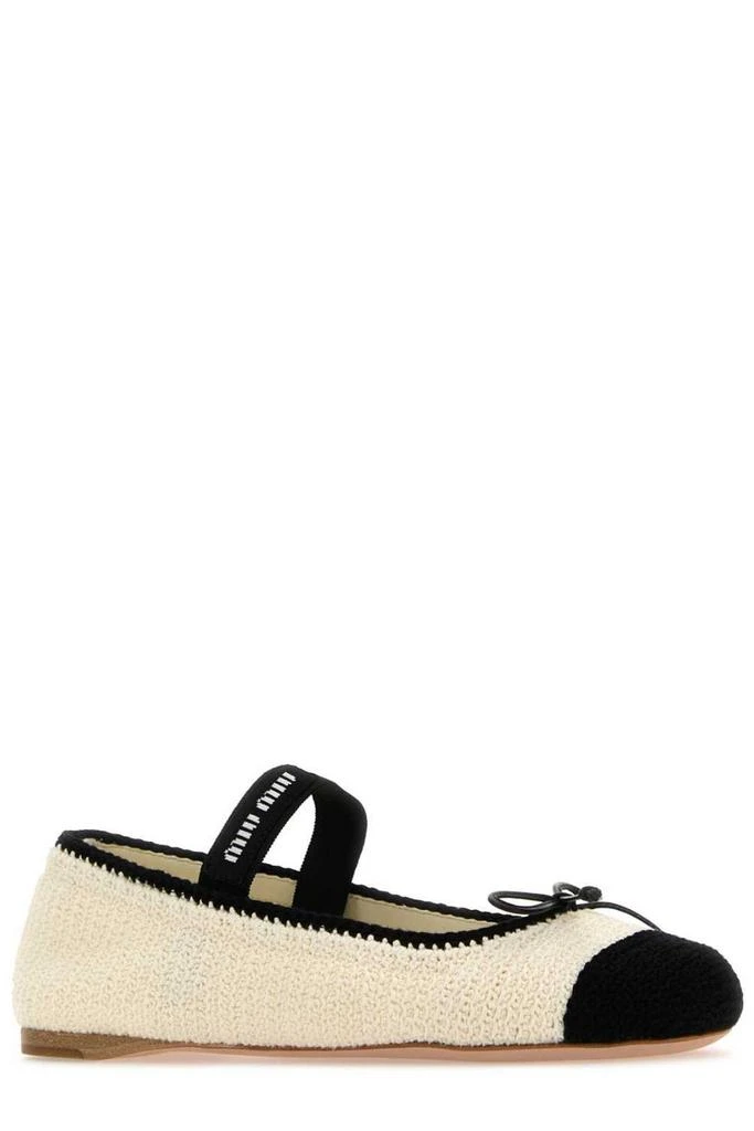 Miu Miu Miu Miu Crochet Two-Toned Ballerina Flats 2