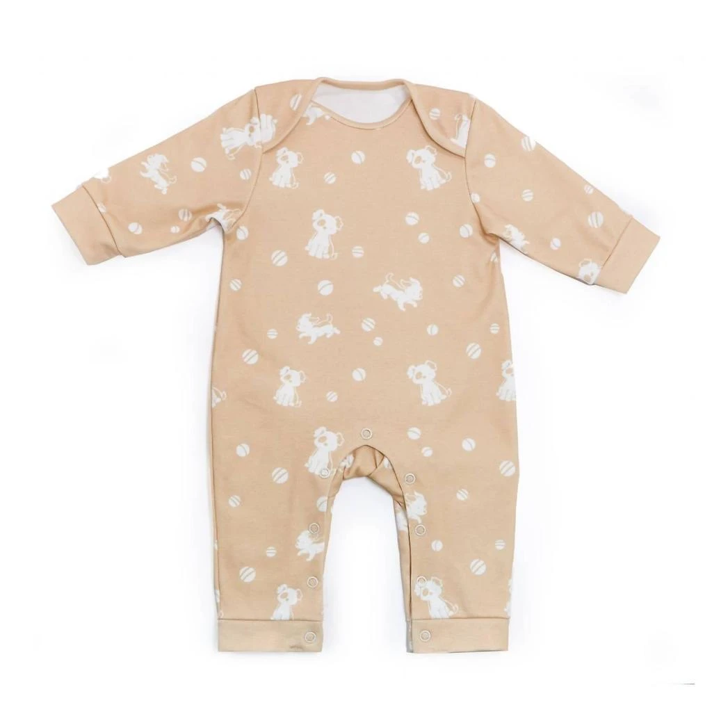 Bunnies By The Bay Bunnies By The Bay Skipit
s Organic Romper For Newborn And Baby Boys In Tan/ivory 1