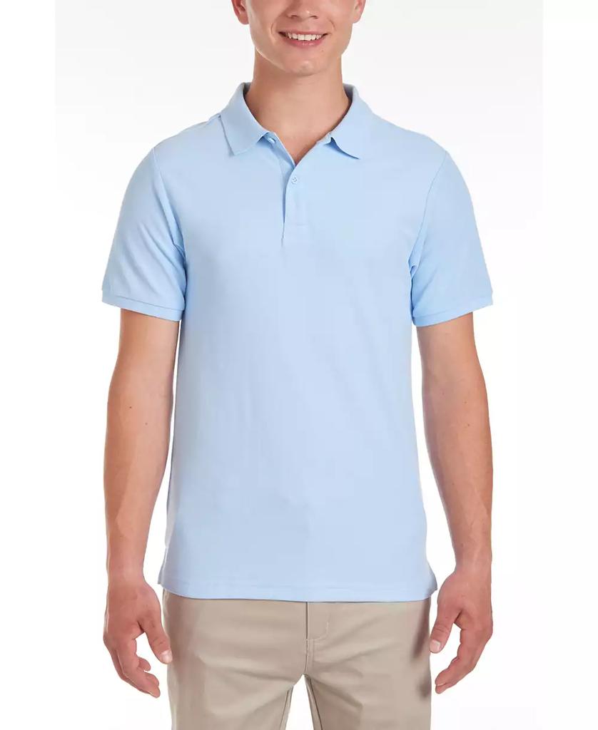 Nautica Young Men Uniform Short Sleeve Double Pique Polo