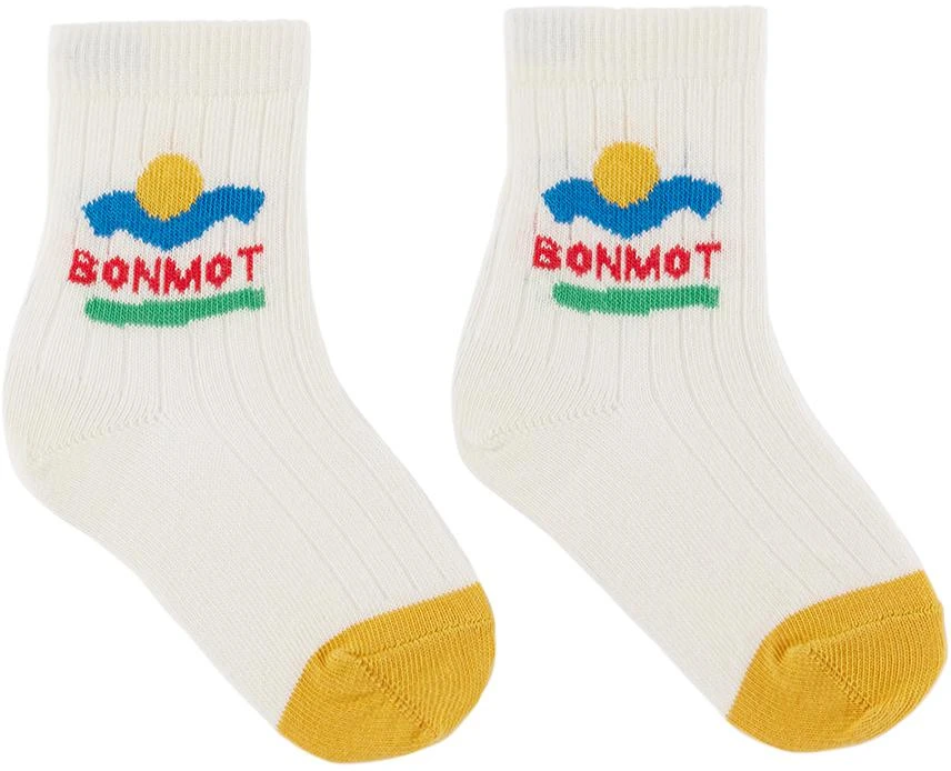 Bonmot Organic Kids White Sunset Socks 1