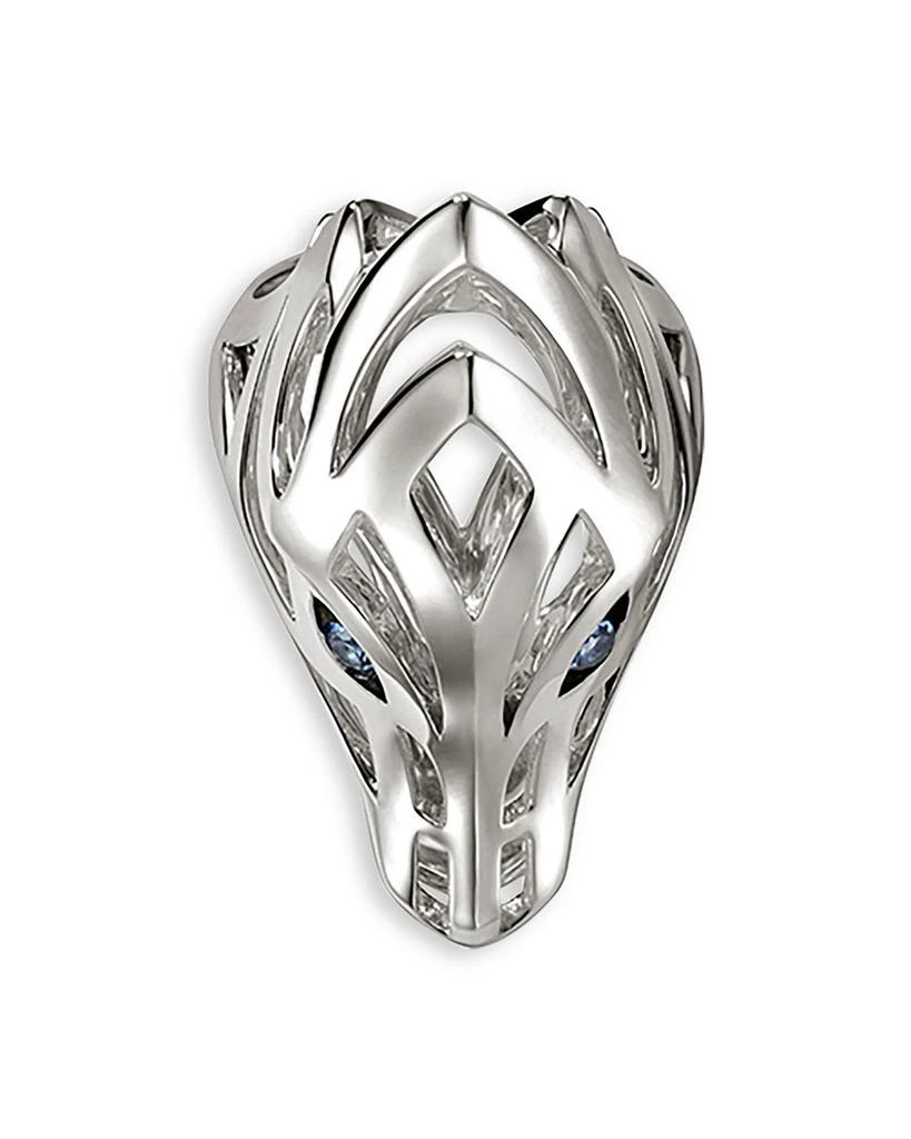 John Hardy Sterling Silver Blue Sapphire Sapphire Naga Saddle Ring 5