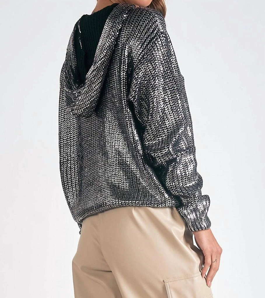 Elan Elan - Metallic Sweater Hoodie 4