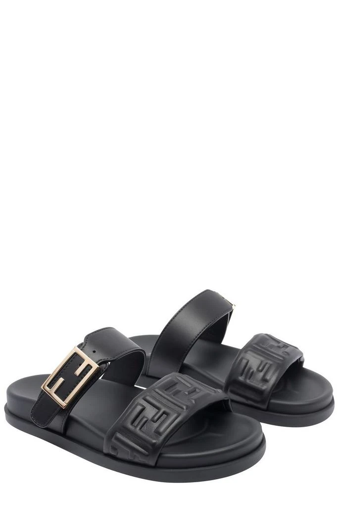 Fendi Fendi Feel FF Embossed Double Band Sandals 3