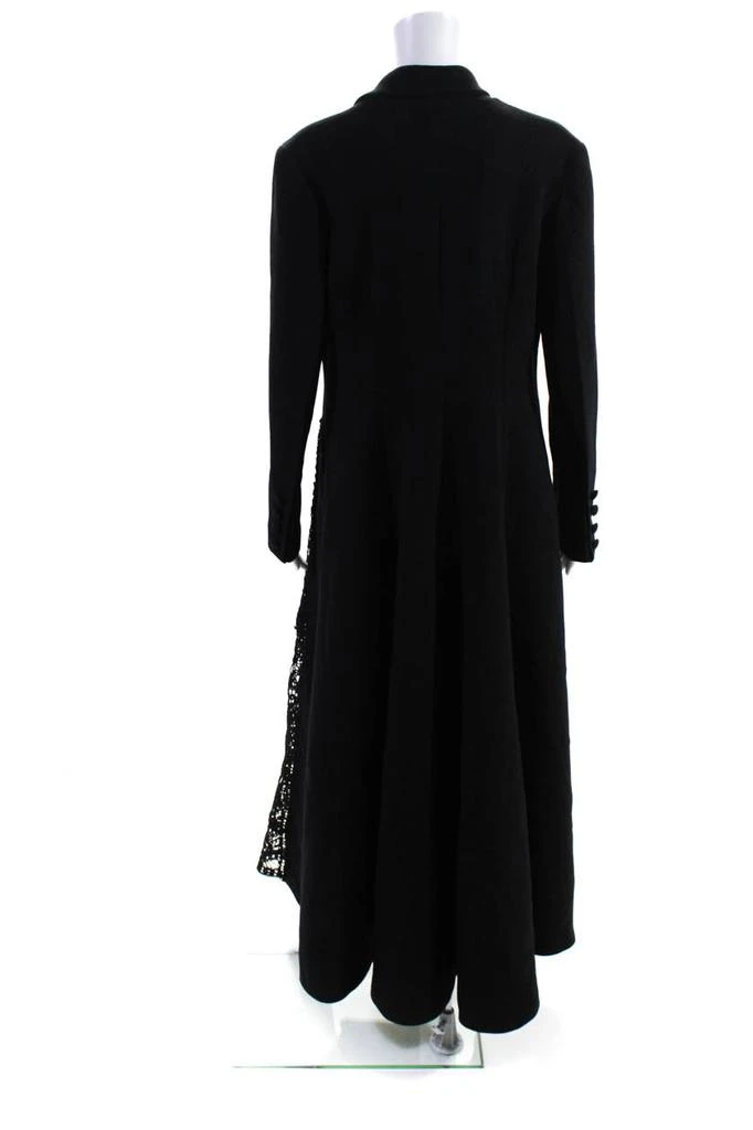 Sandra Mansour Womens Blazer Midi Dress with Crochet Gaudet  Black 4